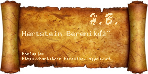 Hartstein Bereniké névjegykártya